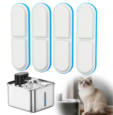 Produktbild von 8 Stück Filter Katzenbrunnen Trinkbrunnen für Katze Filter Kompatibel mit Lesolph Katzenbrunnen Kabellos WF540, Mehrfachfilterung
