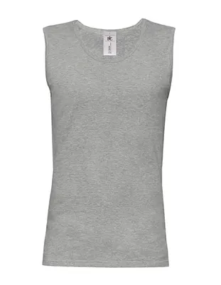 Produktbild von B&C Herren Top Rundhals Ärmellos Sportshirt Fitness Training T-Shirt, Größe:2XL, Farbe:Sport Grey