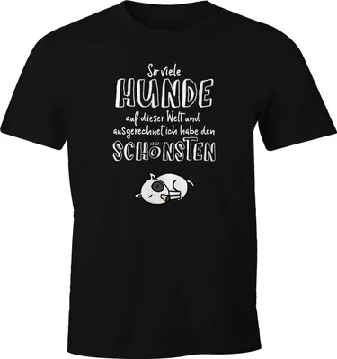 Produktbild von Herren T-Shirt so viele Hunde auf dieser Welt und ausgerechnet ich habe den Schönsten Hundebesitzer Dog Fun-Shirt Moonworks® XXL