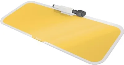 Immagine prodotto di Lavagna per promemoria da tavolo Vetro di sicurezza Cosy 460x140x60mm giallo Confezione da 4