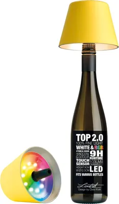 Produktbild von Sompex TOP 2.0 gelb RGBW-Akku-Flaschenleuchte