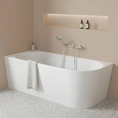 Immagine prodotto di Vasca MILO 150cm Semilibera Sinistra - Set Completo Acrilico Bianco