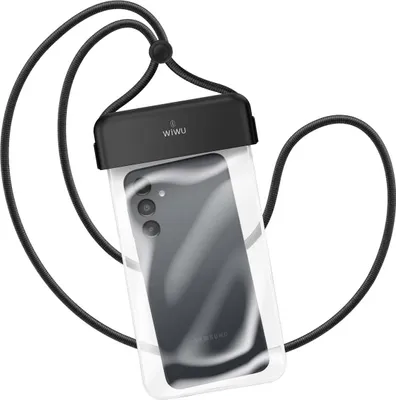 Produktbild von wiwu, Wasserdichtes Etui für Handy 4"-7" IPX8 zum Umhängen, Schwarz