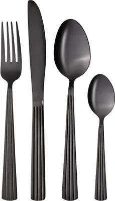 Produktbild von Besteckset Athen, 16-teilig, 4 Personen, schwarz, Edelstahl