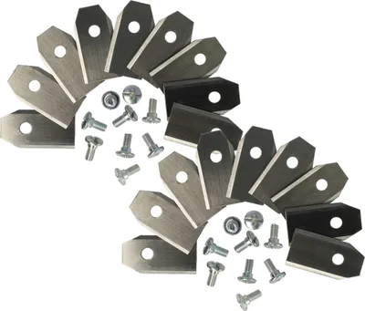 Produktbild von vhbw 18x Ersatz-Messer kompatibel mit Husqvarna Automower 320, 310, 420, 308x, 315, 315X, 308, 330X, 430X Rasenmäher - Ersatzklinge Silber, Stahl