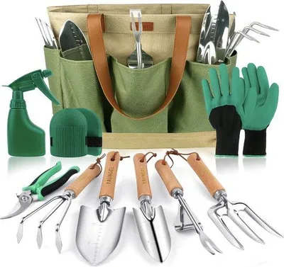 Produktbild von Gartenwerkzeug-Set 10-tlg Edelstahl