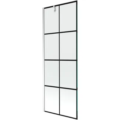 Obrázek produktu pro Mexen Next vanová zástěna 1 křídlo 70 x 150 cm, Černý vzor, Chromovaná - 895-070-000-00-77-01