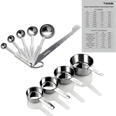 Produktbild von Solidchoice – Messbecher- und Löffel-Set aus Edelstahl mit Messlineal