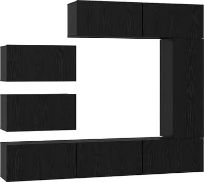 Immagine prodotto di vidaXL Set di mobili TV 8 pezzi in rovere nero con materiale a base di legno