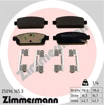 Produktbild von Zimmermann Bremsbeläge für Opel Astra Zafira