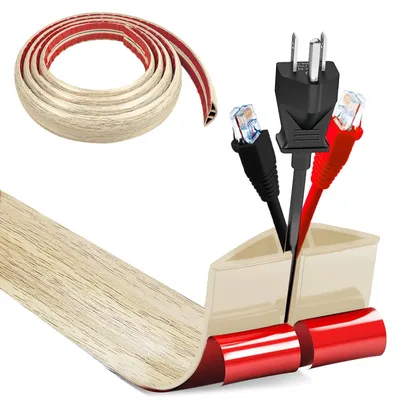 Imagen del producto de Canaleta flexible y compacta para proteger el suelo, ideal para el cableado. Longitud: 3 metros. Ancho: 5 cm