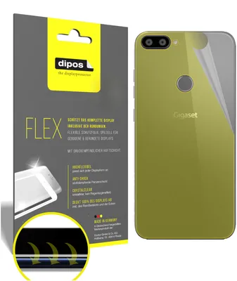 Obrázek produktu pro 2x ochranná fólie pro zadní kryt telefonu Gigaset GS195 Pummelphone, 100% pokrytí displeje, dipos Flex
