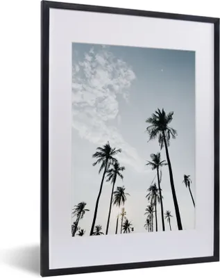 Produktbild von MuchoWow® Gerahmtes Poster Palmen - Sommer - Tropisch 30x40 cm - Poster mit Schwarzem Bilderrahmen Wandposter Rahmen Foto Bilder - Wandposter Schlafzimmer