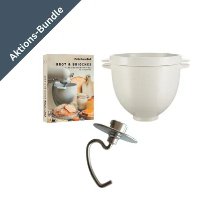 Produktbild von Süße Backträume - KitchenAid Brotschüssel + Brot&Brioche Backbuch + TschimmHook Paket