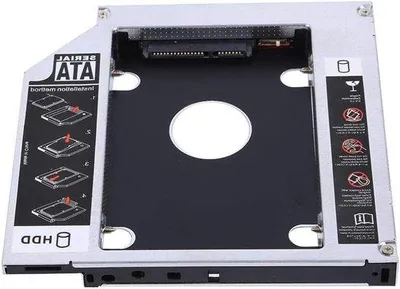 Image de Support pour disque SSD - Boîtier insonorisant - Épaisseur : 12,7 mm - Noir