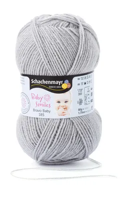 Image de Schachenmayr Bravo Baby 185, 50g gris fils à tricoter main