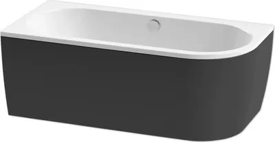 Obrázek produktu pro Rohová vana form&style 75 x 160 x 60 cm bílá černá lesklá