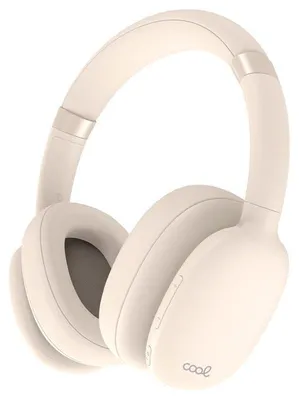 Image de Écouteurs stéréo, Bluetooth, style rétro, couleur beige
