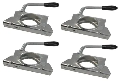 Produktbild von 4 Stück Klemmvorrichtung Ø 48mm, Stützrad / Stützen Klemmschelle mit breiter Auflage