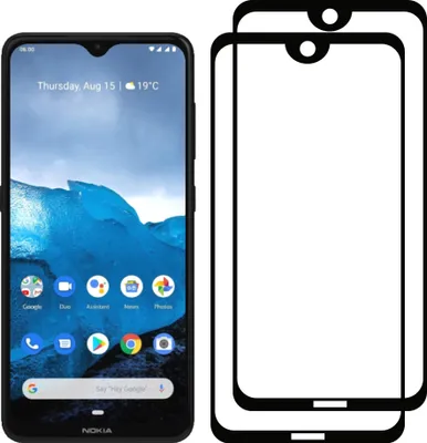 Obrázek produktu pro Smartphonica 2 Pieces Screen Protector Vhodné pro Nokia 6.2 - Celoplošné ochranné tvrzené sklo - Tvrzené sklo vhodné pro Nokia 6.2