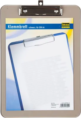 Produktbild von Klemmbrett / Klemmplatte DIN A4 / Farbe: transluzent schwarz