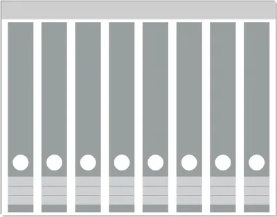 Produktbild von Wallario Ordnerrücken Sticker, selbstklebend für schmale Ordner, 8 Stück, Motiv Grau