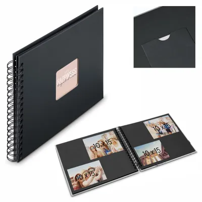 Obrázek produktu pro Hama  Fine Art  Spiral NewBlack 24x17 50 schwarze Seiten    9833