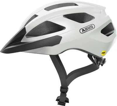 Produktbild von ABUS Rennradhelm Macator MIPS - Fahrradhelm für Einsteiger mit Schirm - geeignet für Zopfträger/-innen - für Damen und Herren - Weiß, Größe M (52-58 cm)