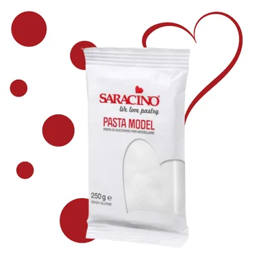 Zdjęcie produktu dla Biała masa cukrowa do modelowania White Model Paste 250g - Saracino