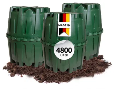 Productafbeelding van 4rain HERKULES regenwatertank SET 4800 L, AI-gegenereerde afbeelding