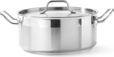 Productafbeelding van HENDI Braadpan met deksel, roestvrij staal, 240x105 mm, 4,8 liter, Profi Line