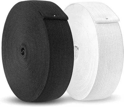 Obrázok produktu pre Elastická páska, šírka 30 mm, 2 kusy po 10 metrov, biela/čierna, na šitie a pre vlastné projekty