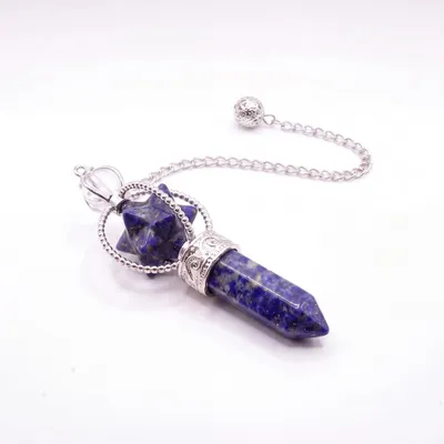 Productafbeelding van Lapis Lazuli pendel voor waarzeggerie - Reiki - Meditatie en energiewerk - Edelsteen - Hekserij