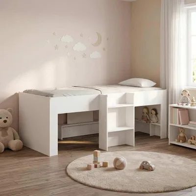 Produktbild von Maison Exclusive - Hochbett für Kinder Weiß 80 x 200 cm Holzwerkstoff