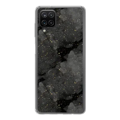 Produktbild von MuchoWow® Handyhülle Schutzhülle Hülle für Samsung Galaxy A12 Marmor - Glitter - Gold - Schwarz - Muster Silikon Softcase Handy Hülle - Bild