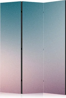 Produktbild von 3-teiliger Doppelseitiger Vlies Paravent - Nostalgic Gradient - Gradient Composition in Subdued Colors 135x172 cm Muster f-B-10158-z-a