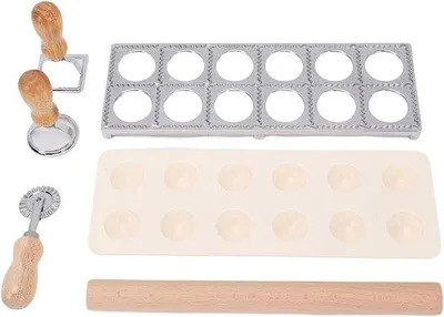 Produktbild von Ravioli Maker - Knoedel Shape - Pasta Maken - 12 Löcher Shape - Nicht spezifiziert - Silber