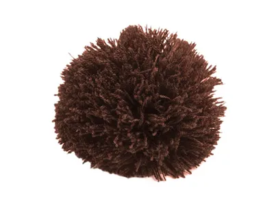 Bommel / Wollbommel / Pompon, 10cm zartbitter braun