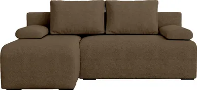 Produktbild von BroMARKT Ecksofa mit Schlaffunktion Ernest Braun Bouclé Links