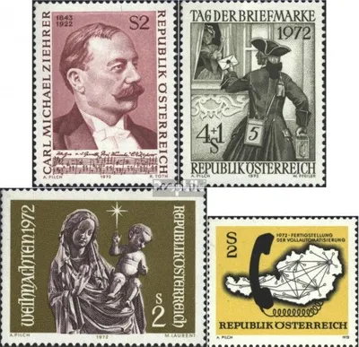 Produktbild von Briefmarken Österreich 1972 Mi 1403,1404,1405,1409 (kompl.Ausg.) gestempelt Sondermarken