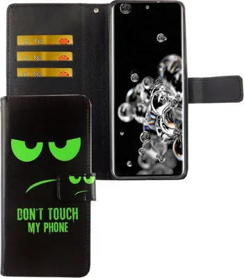 Produktbild von Samsung Galaxy S20 Ultra Tasche Handy Hülle Schutz-Cover Flip-Case mit Kartenfach Don't touch my phone