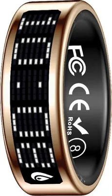 Produktbild von INF Smart Ring mit Display und Ladeetui - Fitness & Gesundheit tracken Gold 9