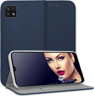 Produktbild von Bookstyle Schutzhülle Klapphülle Schutztasche Etui Cover für Samsung Galaxy A22 5G (A226) - Blau