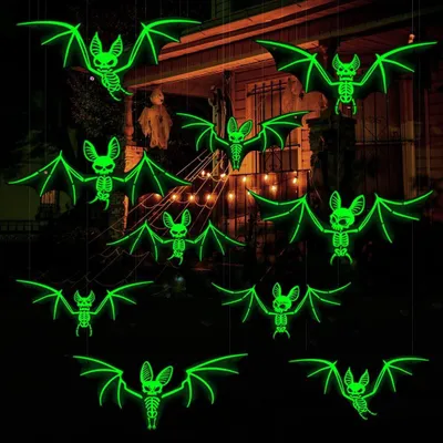 Produktbild von Halloween Spinnensticker, 10 Stück, große PVC-Aufkleber, wiederverwendbar, für Halloween-Feiern