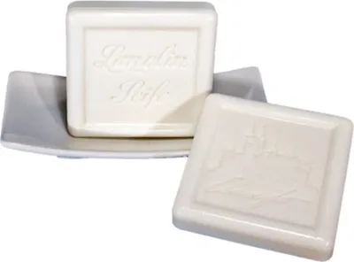 Produktbild von 2x Lanolinseife Arganöl Blütenweiß mit Motiv Doppelpack