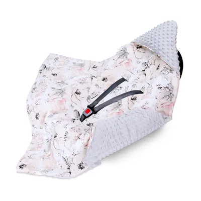 Produktbild von Einschlagdecke Babyschale Baby Decke 90x90 cm - Fußsack Blanket für Kinderwagen und Autositz Ganzjahres für Neugeborenen und Kleinkinder Einschlagsdec