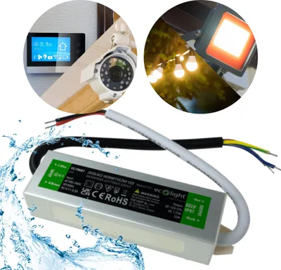 Produktbild von Hermetik LED Netzteil 15W 12V 1.25A, wasserdicht 115x30x20 cm