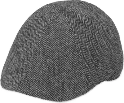 Fiebig 6-Panel Cap Wolle Fischgraet in grau