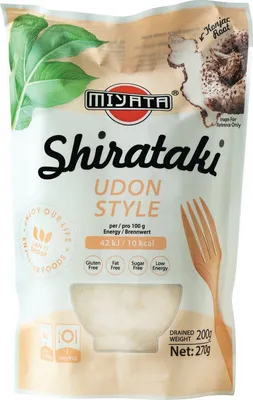 Produktbild von Shirataki Udon Style Nudeln 270g - Miyata