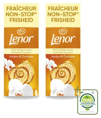 Productafbeelding van 2 x Lenor Geurparels Gouden Orchidee - 570 g - Grote verpakking - 2 stuks